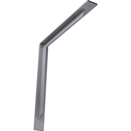 Ekena Millwork Stockport Steel Bracket, Hammered Light Blue 2"W x 18"D x 18"H BKTM02X18X18STHLB